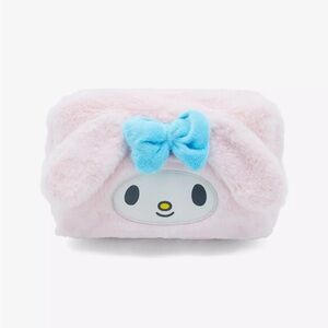 Sanrio My Melody Fuzzy Plush Makeup Bag NWT
